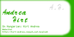 andrea hirt business card